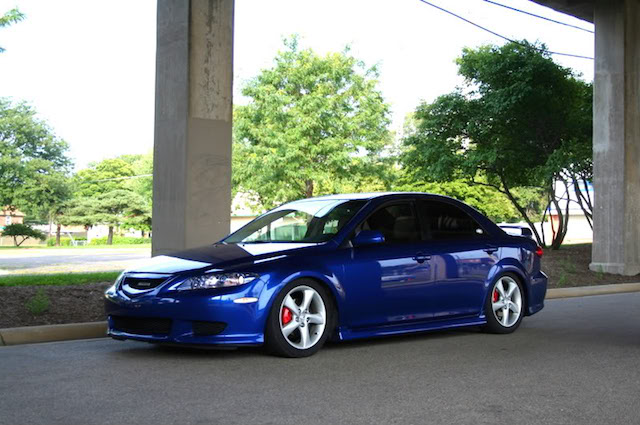 Lowered blue mazda Lowered blue mazda