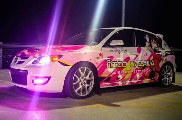 Wrapped Mazda white pink Wrapped Mazda white pink