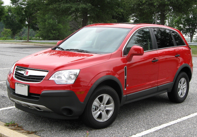 Saturn red suv
