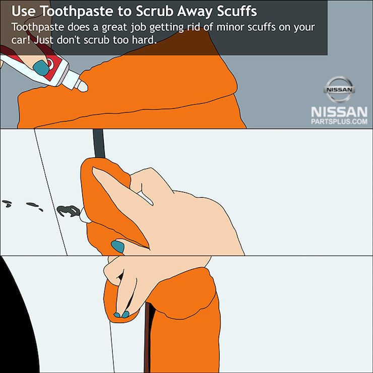 car scuff toothpaste hack car scuff toothpaste hack