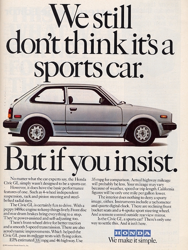 Honda Ad Sports Car