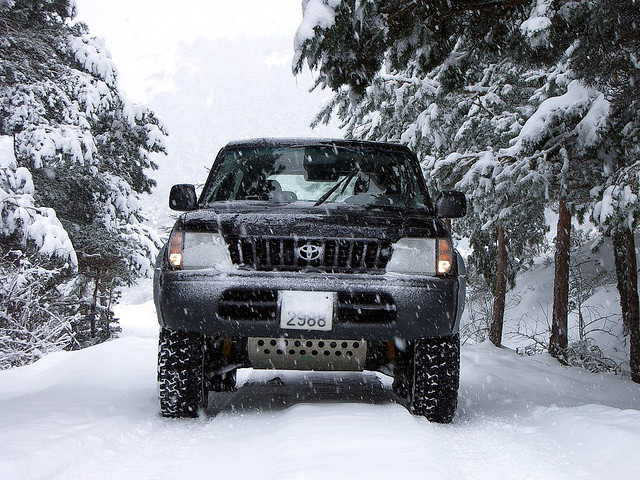 Toyota in snow Toyota in snow