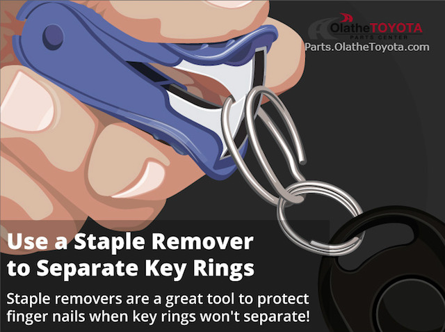 Staple remover keyring hack Staple remover keyring hack