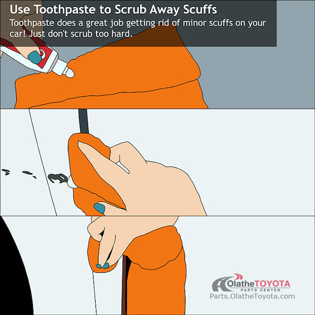 Toothpaste scuff hack Toothpaste scuff hack
