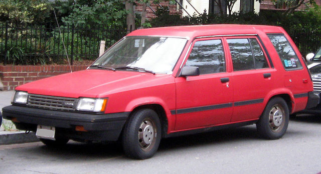 red Tercel wagon red Tercel wagon