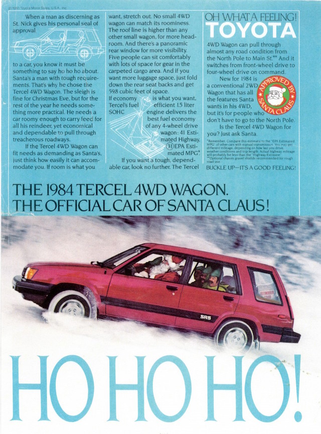 Tercel wagon christmas newspaper clip Tercel wagon christmas newspaper clip