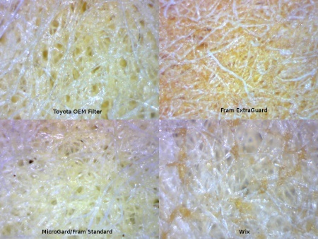 Filter medium at 150x magnification