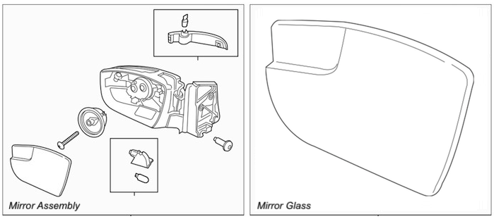 Mirror assembly glass