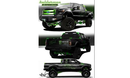 Ford Brings Custom F-Series Pickups to 2012 SEMA - Kelderman Air Suspension System Ford Custom F-250 Pickup - Kelderman Air Suspension System