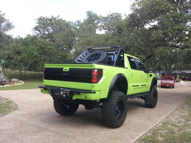 Lambo Green Ford Raptor Mod - Rear