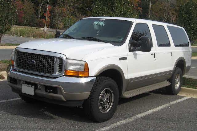 White ford excursion