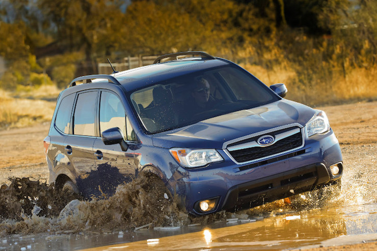 Subaru Forester In A Stream
