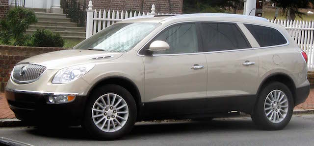 Beige enclave suv