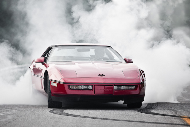Corvette burnout 1