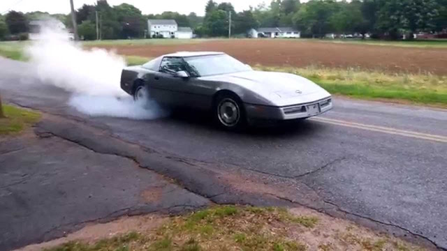 Corvette burnout 10