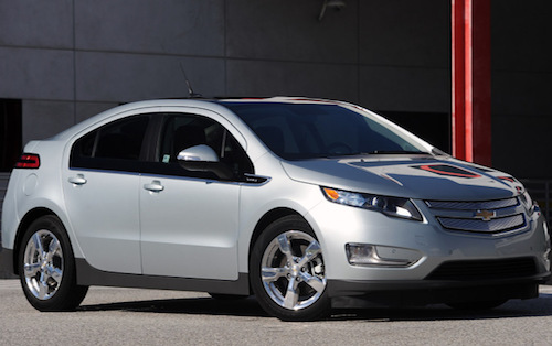Blue Chevy Volt