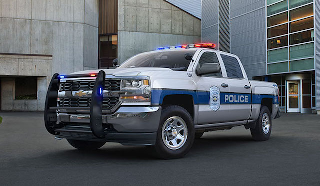 Police Silverado with grille and push bars Police Silverado with grille and push bars