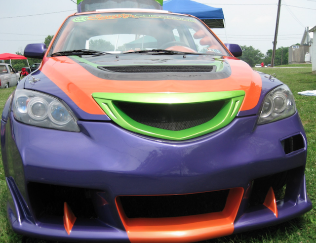 Custom Mazda3 orange blue green