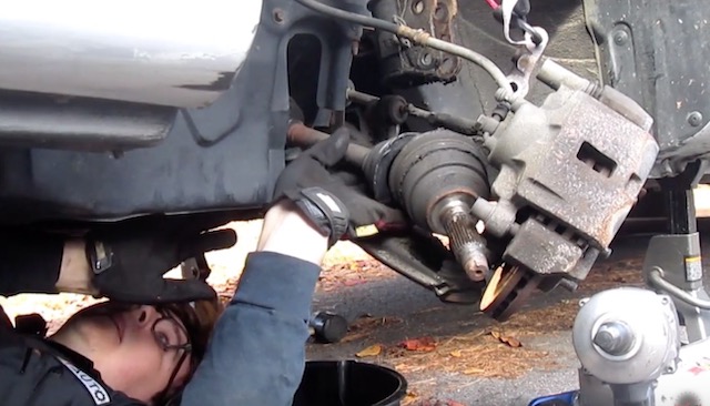 Replacing axle