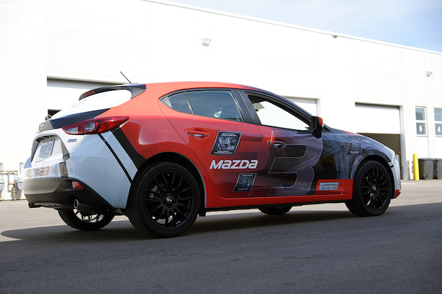 Wrapped Mazda red