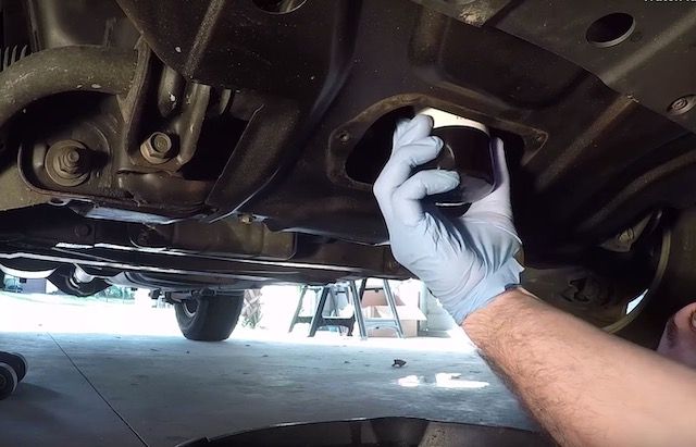 Changing nissan oil filter Changing nissan oil filter