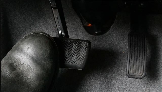 depress brake pedal depress brake pedal