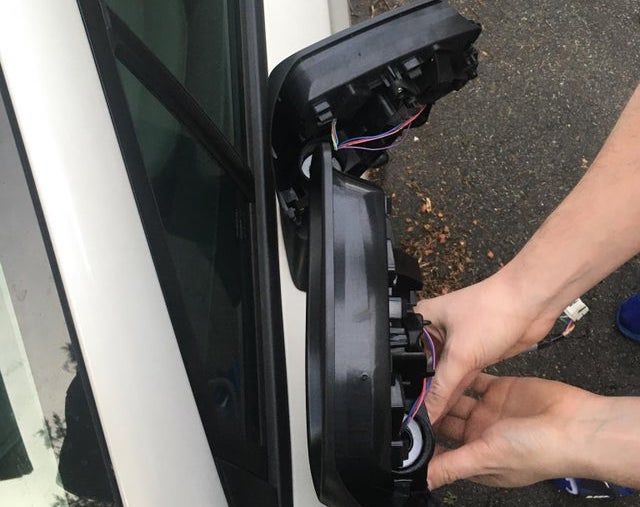 Replace side mirror Replace side mirror