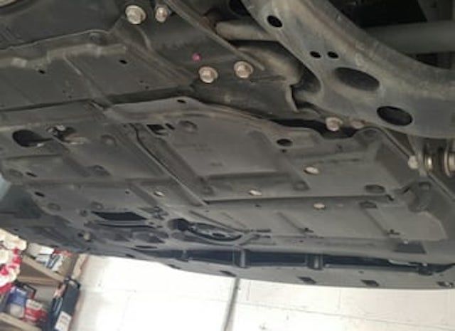 Subaru Splash shield installed on car