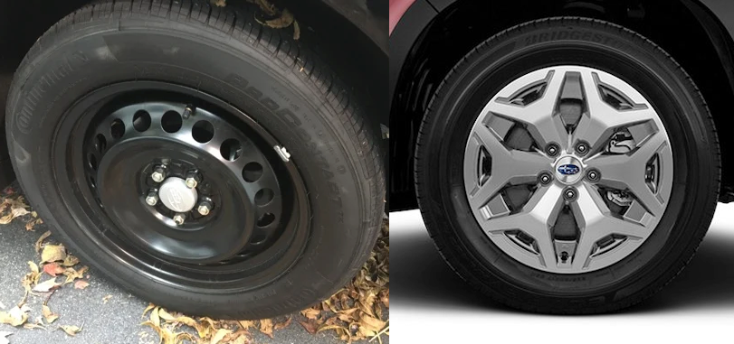 Steel alloy subaru wheels