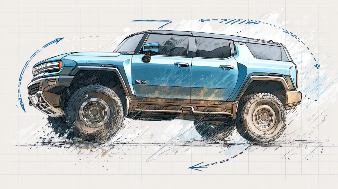 GMC Hummer EV Design Illustration GMC Hummer EV Design Illustration