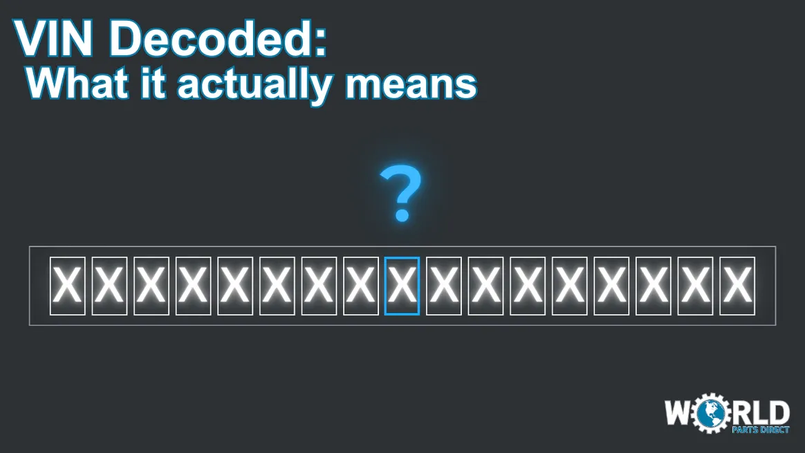mi様確認用 Decoding Your VIN (WMI, VDS, Check Digit): How to Read a 17