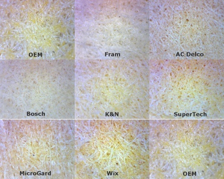 Filter medium at 150x magnification