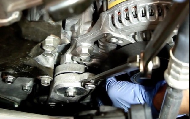 how to put alternator belt back on