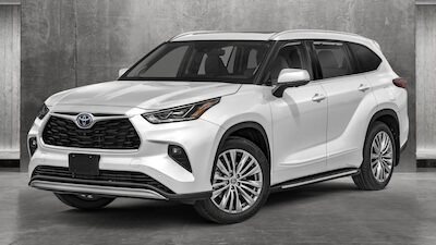 White Toyota Highlander