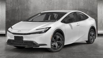 White Toyota Prius