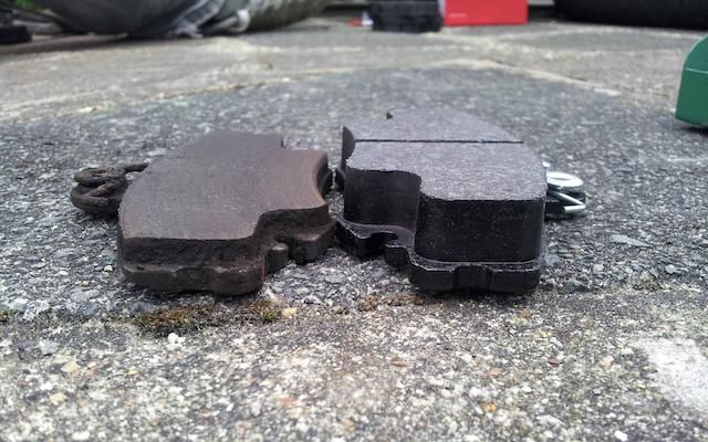 Old new brake pads Old new brake pads