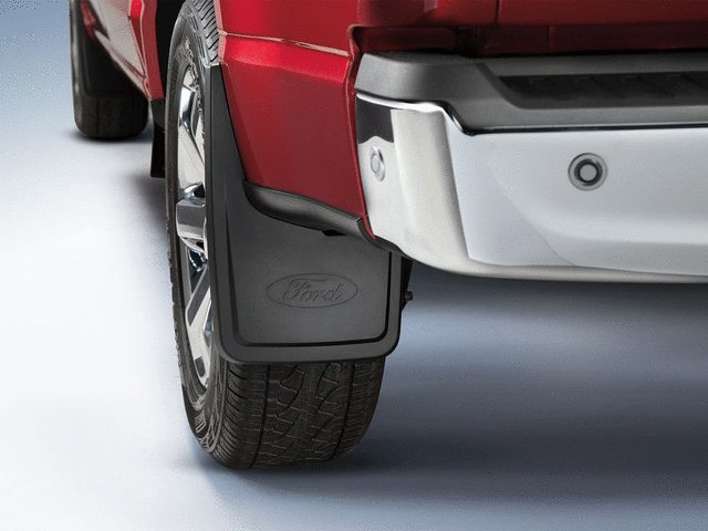 2021-2026 Ford F-150 Rear Molded Splash Guards, Mud Flaps in Black (Set of 2) 2021-2026 Ford F-150 Rear Molded Splash Guards, Mud Flaps in Black (Set of 2)