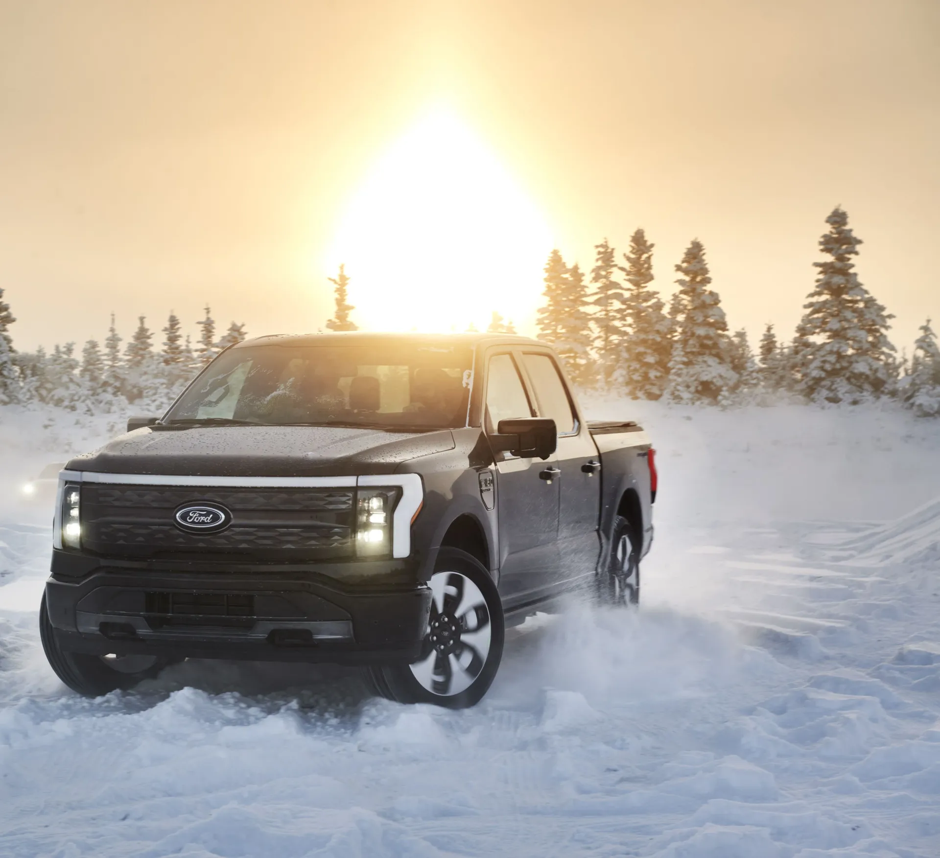 Ford F-150 in snow Ford F-150 in snow