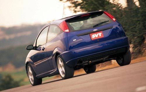 blue Ford SVT Focus rear
