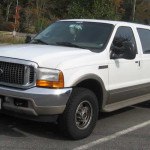 White ford excursion