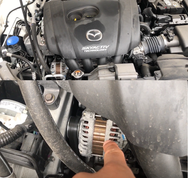 Mazda alternator location Mazda alternator location