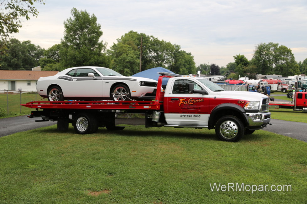 A Dodge hauling a Dodge