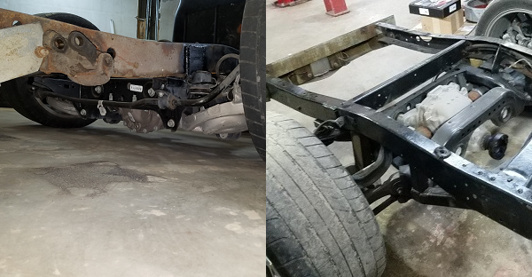 Gumby also replaced the F100's rear suspension.