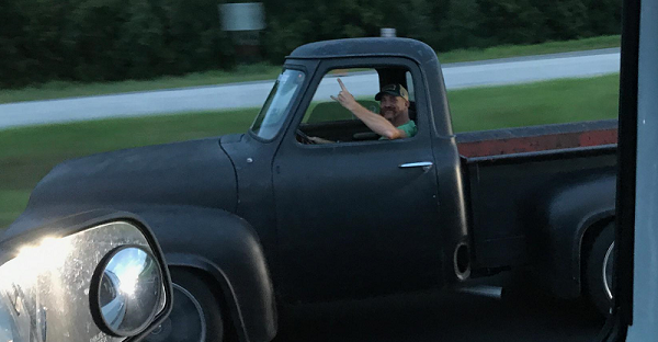 Gumby and his Ford F100 take to the road!