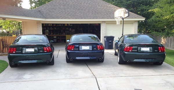 Charles Jones' three Bullitt Mustangs