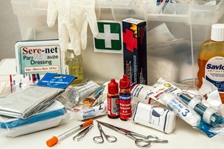 A stocked first aid kit for your vehicle is essential, especially on road trips.