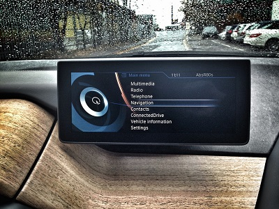 Infotainment systems, like this one in a BMW i3, can use and store your private information. (https://www.carleasingmadesimple.com/)