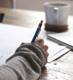 Handwriting a letter is one way of showing thanks.