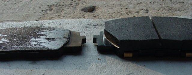 Worn brake pads Worn brake pads