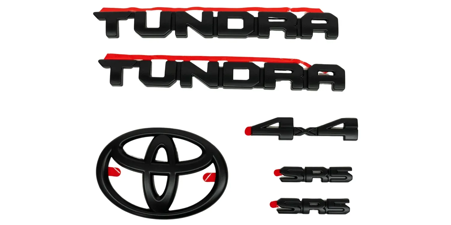 2024 Toyota Tundra Badges and Emblems In Matte Black 2024 Toyota Tundra Badges and Emblems In Matte Black
